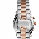 Michael Kors Runway Chronograph Blue Dial Two Tone Steel Strap Watch For Women - MK6166 Authentic Buy Shop Now