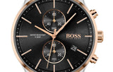 Hugo Boss Associate Chronograph Black Dial Two Tone Steel Strap Watch for Men - 1513840 Authentic Buy Shop Now