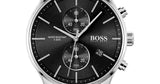 Hugo Boss Associate Black Dial Silver Steel Strap Watch for Men - 1513869 Authentic Buy Shop Now
