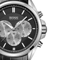 Hugo Boss Driver Black Dial Black Leather Strap Watch for Men - 1512879 Authentic Buy Shop Now