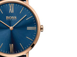 Hugo Boss Jackson Blue Dial Black Leather Strap Watch for Men - 1513371 Authentic Buy Shop Now