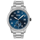Hugo Boss Legacy Blue Dial Silver Steel Strap Watch for Men - 1513707 Authentic Buy Shop Now