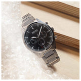 Hugo Boss Pioneer Black Dial Silver Steel Strap Watch for Men - 1513712 Authentic Buy Shop Now