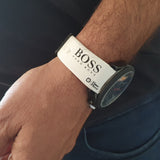 Hugo Boss Velocity Black Dial White Rubber Strap Watch for Men - 1513718 Authentic Buy Shop Now