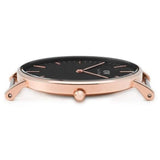 Daniel Wellington Bristol Black Dial Brown Leather Strap Watch For Men - DW00100125 Authentic Buy Shop Now