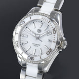 Tag Heuer Aquaracer Diamonds White Dial Two Tone Steel Strap Watch for Women - WAY131H.BA0914 Authentic Buy Shop Now