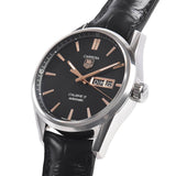 Tag Heuer Carrera Calibre 5 Automatic Black Dial Black Leather Strap Watch for Men - WAR201C.FC6266 Authentic Buy Shop Now