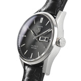 Tag Heuer Carrera Automatic Black Dial Black Leather Strap Watch for Men - WAR201A.FC6266 Authentic Buy Shop Now