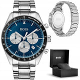 Hugo Boss Chronograph Blue Dial Silver Steel Strap Watch for Men - 1513630 Authentic Buy Shop Now