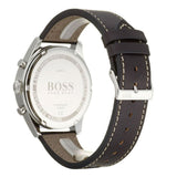Hugo Boss Pioneer Chronograph Black Dial Black Leather Strap Watch For Men - 1513708 Authentic Buy Shop Now