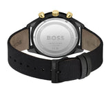 Hugo Boss Santiago Black Dial Black Nylon Strap Watch for Men - 1513935 Authentic Buy Shop Now