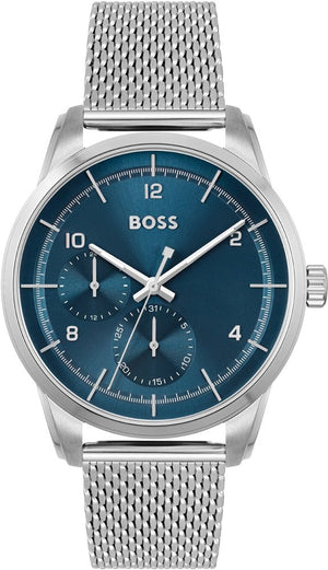 Hugo Boss Sophio Blue Dial Silver Mesh Bracelet Watch for Men - 1513942 Authentic Buy Shop Now