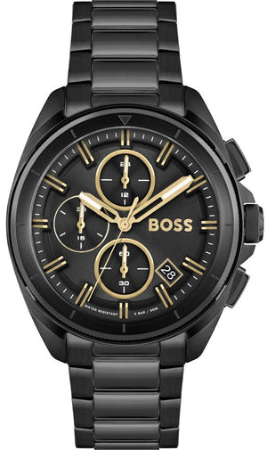Hugo Boss Volane Black Dial Black Steel Strap Watch for Men - 1513950 Authentic Buy Shop Now