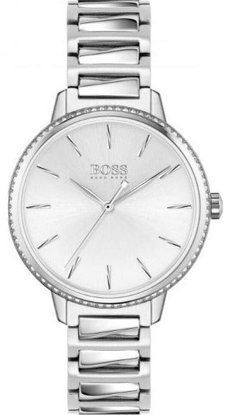 Hugo Boss Signature Silver Dial Silver Steel Strap Watch for Women - 1502539 Authentic Buy Shop Now
