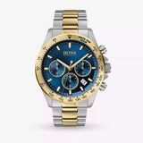 Hugo Boss Hero Blue Dial Two Tone Steel Strap Watch for Men - 1513767 Authentic Buy Shop Now
