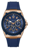 Guess Zena Blue Dial Blue Silicone Strap Watch For Women - W1049L2 Authentic Buy Shop Now