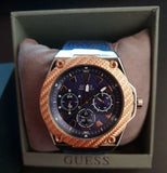 Guess Legacy Analog Blue Dial Blue Denim Strap Watch for Men - W1058G1 Authentic Buy Shop Now