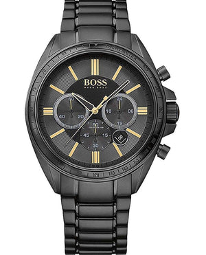 Hugo Boss Driver Black Dial Black Steel Strap Watch for Men - 1513277 Authentic Buy Shop Now