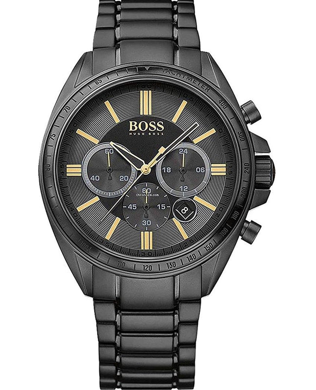 Hugo Boss Driver Black Dial Black Steel Strap Watch for Men - 1513277 Authentic Buy Shop Now