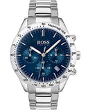 Hugo Boss Talent Blue Dial Silver Steel Strap Watch for Men - 1513582 Authentic Buy Shop Now