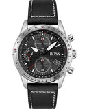 Hugo Boss Pilot Edition Black Dial Black Leather Strap Watch for Men - 1513853 Authentic Buy Shop Now