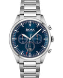 Hugo Boss Pioneer Blue Dial Silver Steel Strap Watch for Men - 1513867 Authentic Buy Shop Now