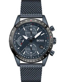 Hugo Boss Pilot Edition Blue Dial Blue Mesh Bracelet Watch for Men - 1513887 Authentic Buy Shop Now