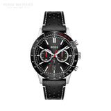 Hugo Boss Allure Black Dial Black Leather Strap Watch for Men - 1513920 Authentic Buy Shop Now