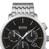 Hugo Boss Associate Black Dial Silver Steel Strap Watch for Men - 1513267 Authentic Buy Shop Now