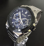 Hugo Boss Supernova Chronograph Blue Dial Silver Steel Strap Watch for Men - 1513360 Authentic Buy Shop Now