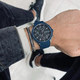 Hugo Boss Velocity Black Dial Blue Rubber Strap Watch for Men - 1513717 Authentic Buy Shop Now