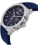 Hugo Boss Professional Chronograph Blue Dial Blue Silicone Strap Watch for Men - 1513526 Authentic Buy Shop Now