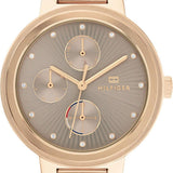 Tommy Hilfiger Joy Chronograph Gold Dial Gold Steel Strap Watch For Women - 1782533 Authentic Buy Shop Now