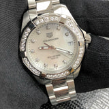 Tag Heuer Aquaracer Diamonds White Mother of Pearl Dial Silver Steel Strap Watch for Women - WBD1315.BA0740 Authentic Buy Shop Now