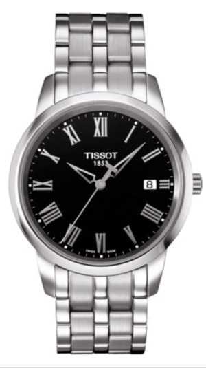 Tissot T Classic Dream Black Dial Silver Steel Strap Watch for Men - T033.410.11.053.01 Authentic Buy Shop Now