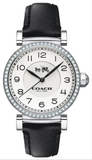 Coach Madison White Dial Black Leather Strap Watch for Women - 14502399 Authentic Buy Shop Now