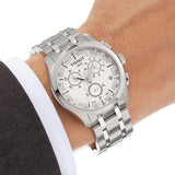 Tissot T Classic Couturier Chronograph White Dial Silver Steel Strap Watch For Men - T101.617.11.031.00 Authentic Buy Shop Now