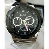 Hugo Boss Supernova Chronograph Black Dial Silver Steel Strap Watch for Men - 1513359 Authentic Buy Shop Now