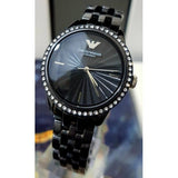 Emporio Armani Ceramica Crystals Black Dial Black Ceramic Strap Watch For Women - AR1478 Authentic Buy Shop Now