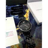 Emporio Armani Ceramica Crystals Black Dial Black Ceramic Strap Watch For Women - AR1478 Authentic Buy Shop Now
