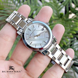 Burberry The City Silver Dial Silver Steel Strap Watch for Women - BU9143 Authentic Buy Shop Now