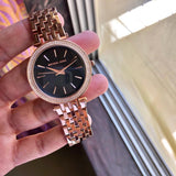 Michael Kors Darci Black Dial Rose Gold Steel Strap Watch for Women - MK3402 Authentic Buy Shop Now