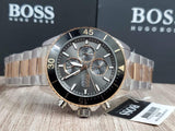 Hugo Boss Ocean Edition Black Dial Two Tone Steel Strap Watch for Men - 1513705 Authentic Buy Shop Now