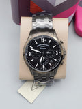 Fossil Forrester Chronograph Black Dial Grey Steel Strap Watch for Men - FS5606 Authentic Buy Shop Now
