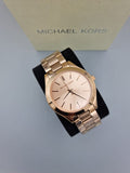 Michael Kors Slim Runway Rose Gold Dial Two Tone Steel Strap Watch for Women - MK4294 Authentic Buy Shop Now