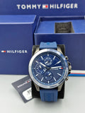 Tommy Hilfiger Bank Blue Dial Blue Rubber Strap Watch for Men - 1791721 Authentic Buy Shop Now