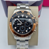 Fossil FB-03 Chronograph Black Dial Silver Steel Strap Watch for Men - FS5768 Authentic Buy Shop Now