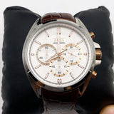 Hugo Boss Driver Chronograph Silver Dial Brown Leather Strap Watch For Men - 1512881 Authentic Buy Shop Now