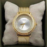 Guess Willow Two Tine Dial Gold Mesh Bracelet Watch For Women - W0836L3 Authentic Buy Shop Now