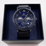 Tommy Hilfiger Evan Blue Dial Blue Mesh Bracelet Watch for Men - 1710397 Authentic Buy Shop Now